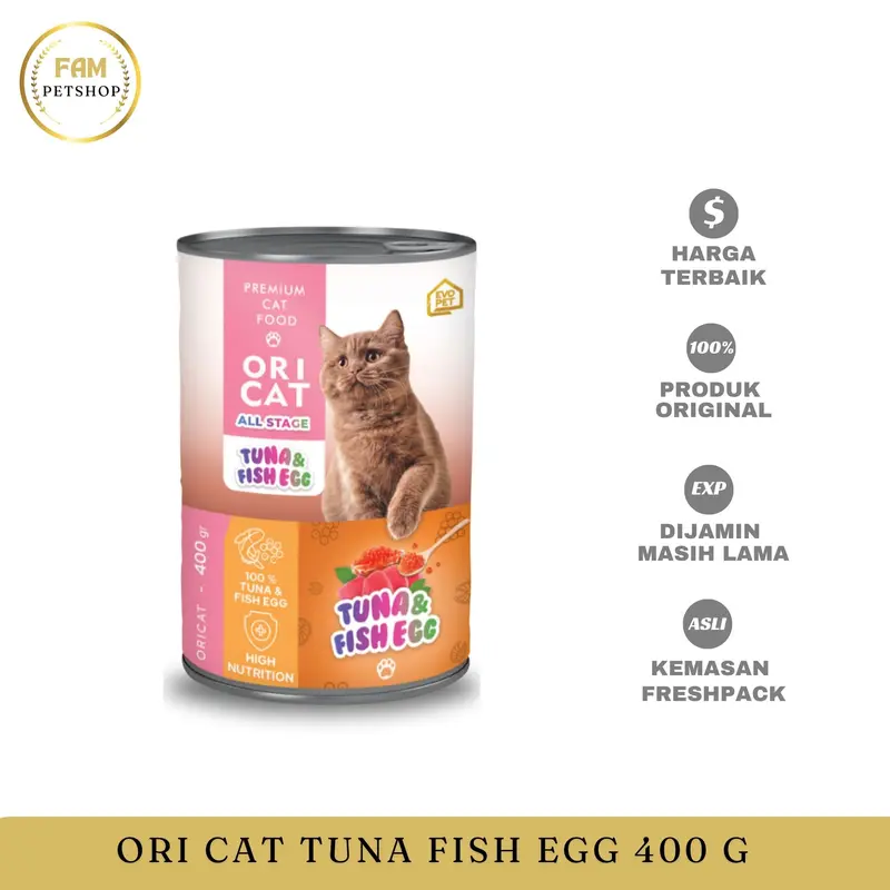 Ori Cat Kaleng 400gr Makanan basah Kucing Oricat 3