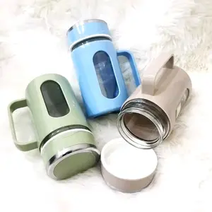 B ( B136 ) MUG JAR / GELAS KACA GAGANG 500 ML TANPA BOX