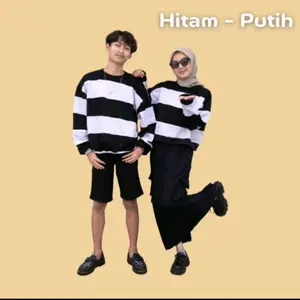 sweater stref couple terbaru Baju Pasangan Crewneck Fleece Basic