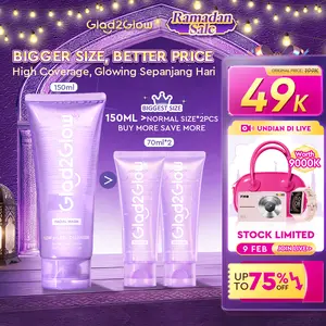 【150ml 49K】Glad2Glow Blueberry Ceramide Low pH Cleanser 150ml-Facial Wash Gentle skincare face wash sabun cuci muka mencerahkan wajah cleansing balm exfoliating exfoliasi wajah sabun muka pembersih wajah Memperbaiki penghalang kulit tetap terhidrasi