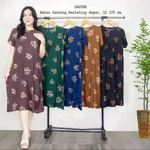 Daster rayon kekinian busui ressleting depan Bumil