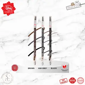 Viva Red-A Eye Brow Pencil with Spoolie & Sharpener - WATERPROOF, BLENDABLE Pensil Alis