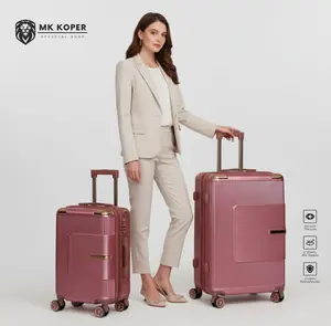 MK 7801 20-24inch Hardcase Satin Halus dan Tebal dengan kunci Pengaman TSA Kabin koper  Premium Tahan Banting