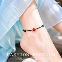 Gambar Gelang Kaki Wanita Tali Rajut Merah Hitam Manik Merah Batu Merah Adjustable Serut Panjang Gaya Lucky Keberuntungan Aksesoris Musim Panas Anti Karat Nyaman Tidak Menggesek Kulit Sensitif - Hitam Keberuntungan dari Pandella_NEW Kota Bekasi 4 Tokopedia