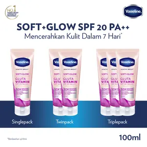 [PAKET HEMAT] Vaseline Healthy Bright Soft Glow Serum Gluta Vitamin 100ml