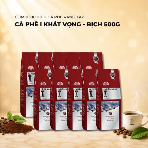 [COMBO 10] Cà Phê Rang Xay Chữ I (Khát vọng) Trung Nguyên Legend Gói 500gr - Pha Phin, Hương Vị Đậm Đà