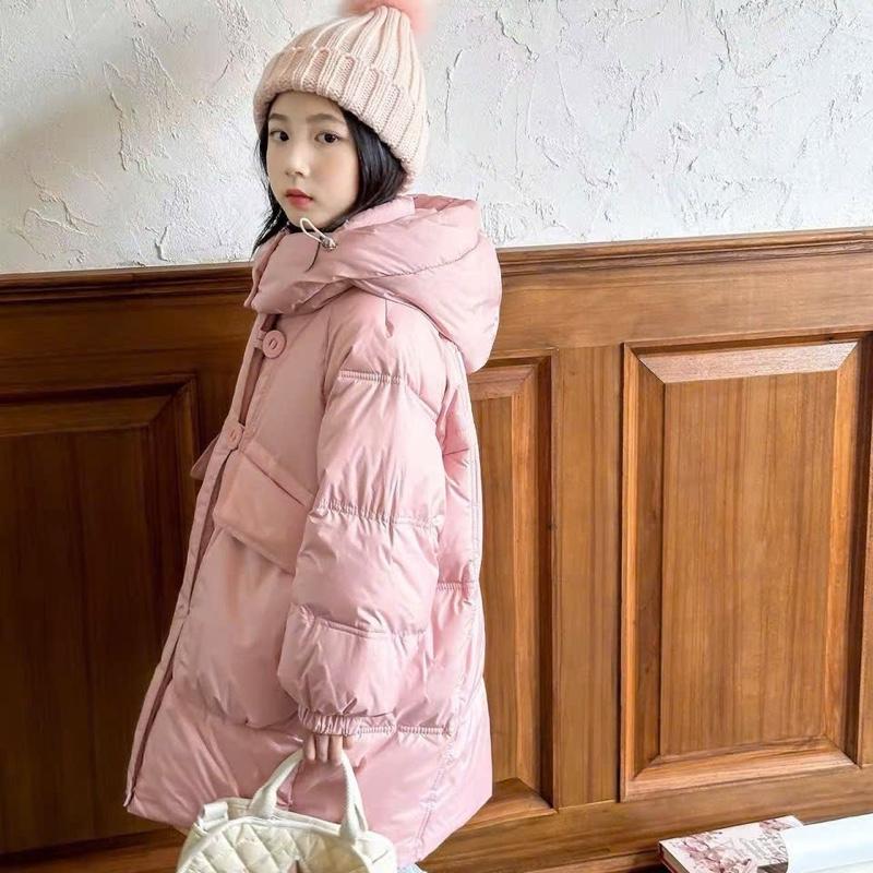 22-50kg Áo phao lông vũ siêu nhẹ dáng dài hàng QCCC cho bé