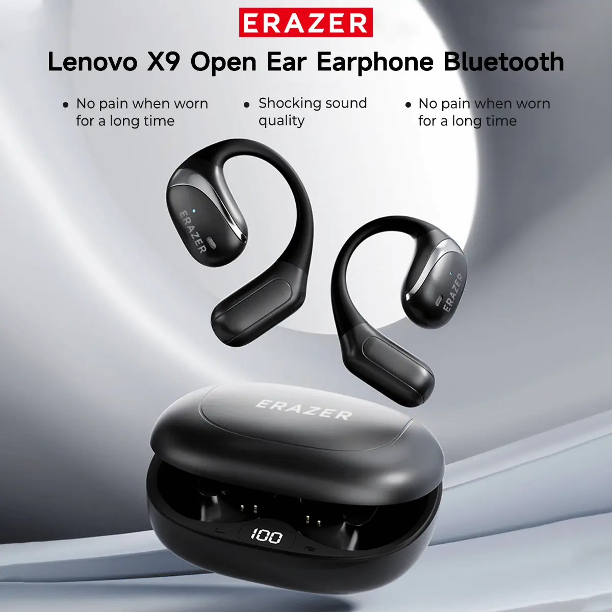 ERAZER X9 OWS Headset Bluetooth V5.4 Earphone Olahraga Tahan Air IPX5