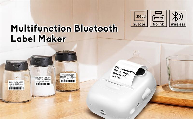 Product Introduction of Marklife P50 Thermal Cabel Roll Paper Label Insert Roll Paper Stickers Multifunction Bluetooth Ink-free Label Maker Useful Cable Paper 5