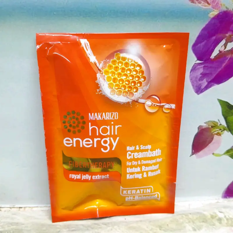 3 pcs ] Makarizo hair energy rambut creambath sachet 30ml original Conditioner Shampoo Perawatan 4