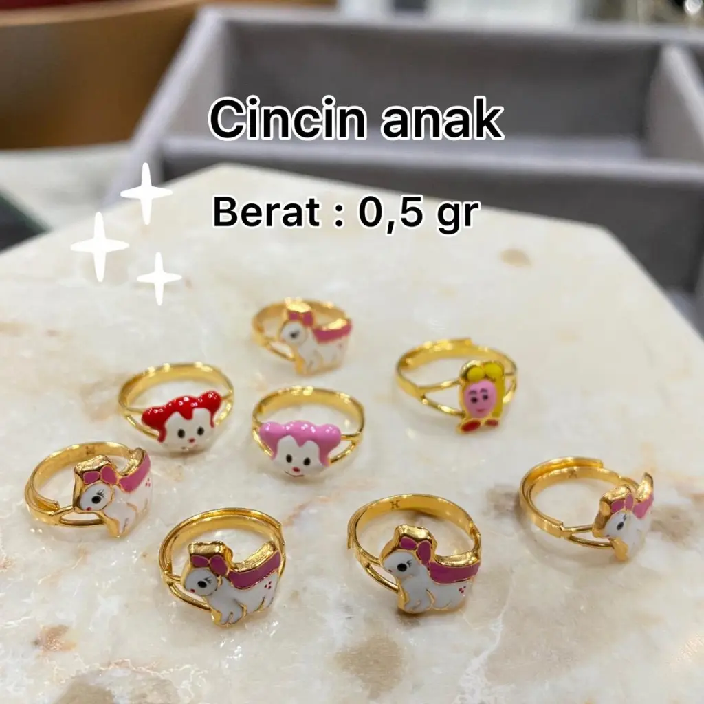 Cincin Anak Karakter I Kode: 0,5gr