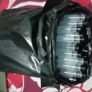 (BISA COD) 50 PCS Pena gel Tinta berkapasitas besar, jarum tabung, pena air karbon 0,5mm, pena ujian siswa, pena tanda tangan Stationery kapur
