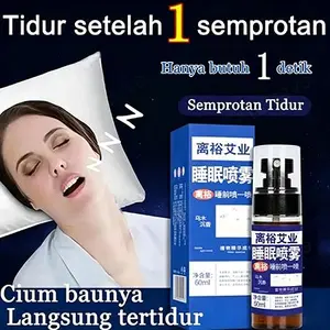 Sleep Spray Semprotan Tidur Herbal 60ml Ekstrak Tumbuhan Alami Meningkatkan Kualitas Tidur Menenangkan Pikiran Cocok untuk Insomnia & Stres Nyenyak - Bulan, Tinggi