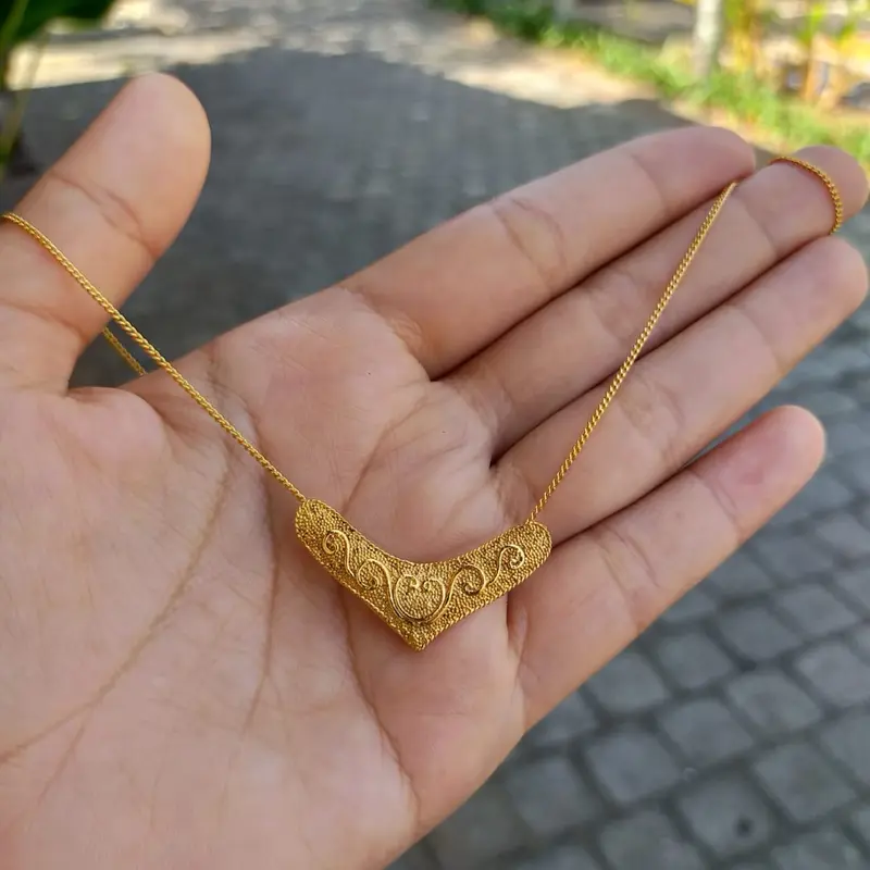 Kalung Minang Mini Jawan Pasir Lapis Emas 2