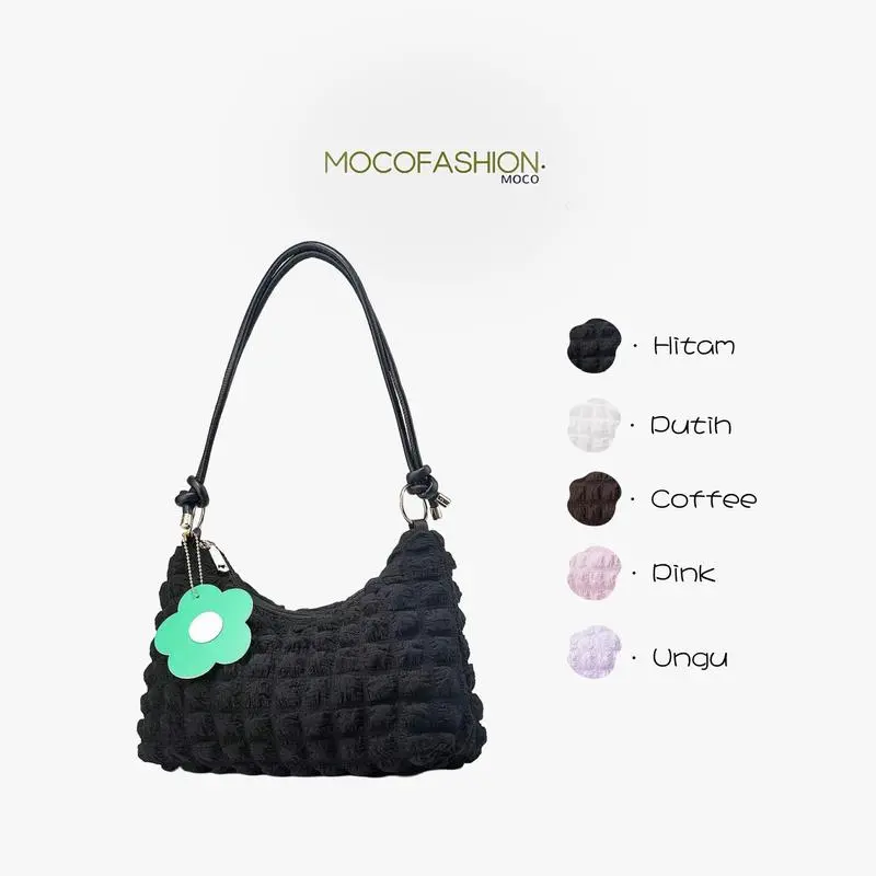 Mocofashion Tas Selempang wanita Tas Hanbag Wanita Tas Lokal Cantik Moco  L013 Hitam