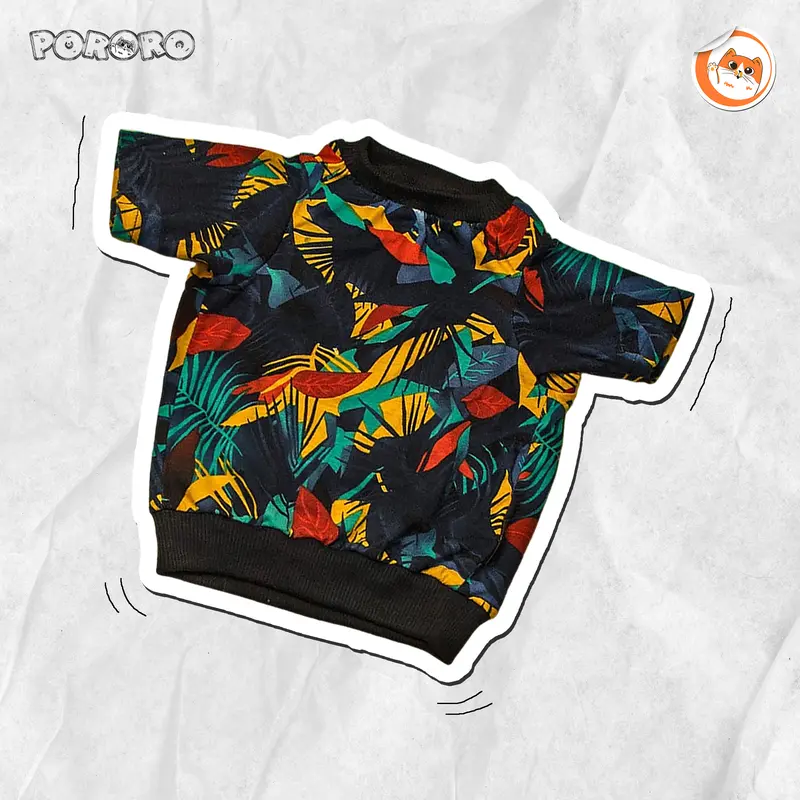 PORORO - Baju Kucing Pororo Motif Hawai Murah Kualitas Premium 7
