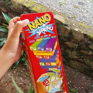 ￼Mainan Balok Susun Nano Stacko Mainan Nano Uno Stacko Edukatif Cocok untuk dimainkan bersama keluarga Games Permainan