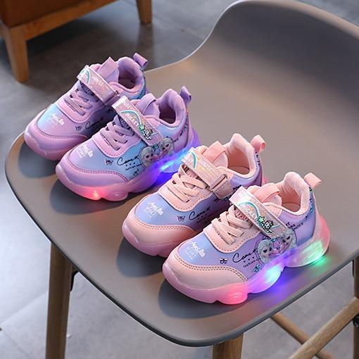 Bridge Kids - Sepatu Anak Perempuan LED RARA Frozen - Sepatu Sneakers Anak Frozen Karakter 2