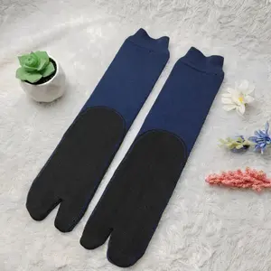 Kaos Kaki Jempol Telapak Hitam Polyster Spandex Elastic - Standar Sebetis - Panjang, Dewasa Muslim Motif muslimah jari polister Kaus spandex nylon sesuai gambar kaus kaki