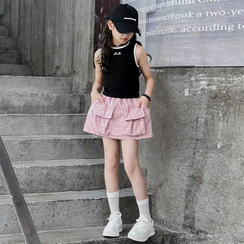 Rok Cargo Anak Perempuan Varian Warna 2 dan 3 Ukuran 6-12 Tahun bahan toyobo import - Fashion Cewek 0