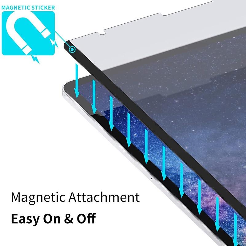 2 in 1 Magnetic Detachable Privacy Filter Screen Protector Compatible with iPad Pro 11 12.9 Air 4 5 Mini 9.7 10.2 10.5 inch with webcam cover gift 5