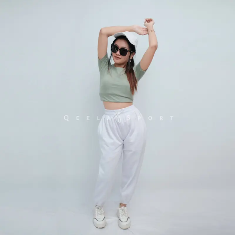 Celana Jogger Sweatpants Highwaist Look Korean Style Unisex Joger Sport Panjang Pria Dan Wanita Polos Training Trening Olahraga Kekinian Kasual Premium Jogger Wanita Celana Jogger Pria Pakaian Sport joggers pakaian termal swetpants hitam cepat kering xl c 2