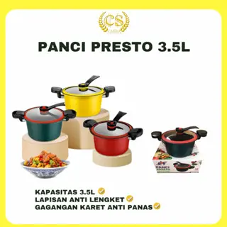 COD, CS Panci Presto Ukuran 3.5 Liter Teflon Pressure Cooker 0