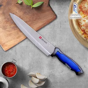 Pisau Dapur Ying guns 8 inci Biru Gagang Karet Stainless Steel Pisau fillet Serbaguna