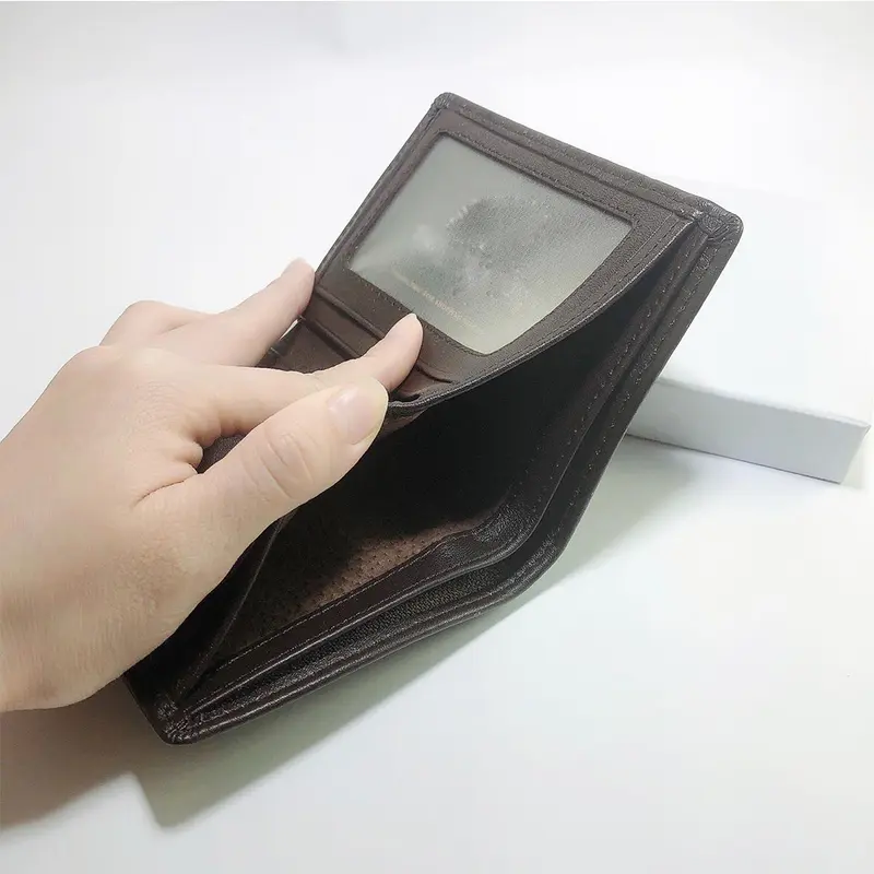 Ví nam da bò nguyên tấm dáng đứng NL Leather độ bền trên 6 năm 2
