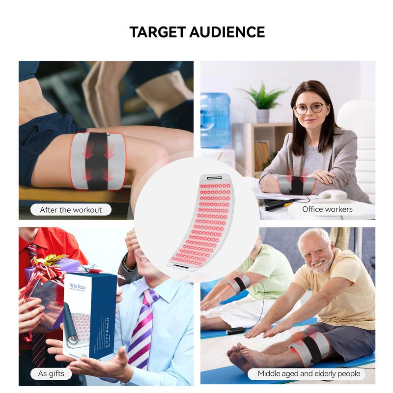 Product Introduction of Red Light Therapy Infrared Light Therapy Pad for Body Pain NIR Deep Therapy for Back Knee Hands Feet Relief Portable 660nm Home Heating Light Therapy Wrap Belt Gift for Women Men 4