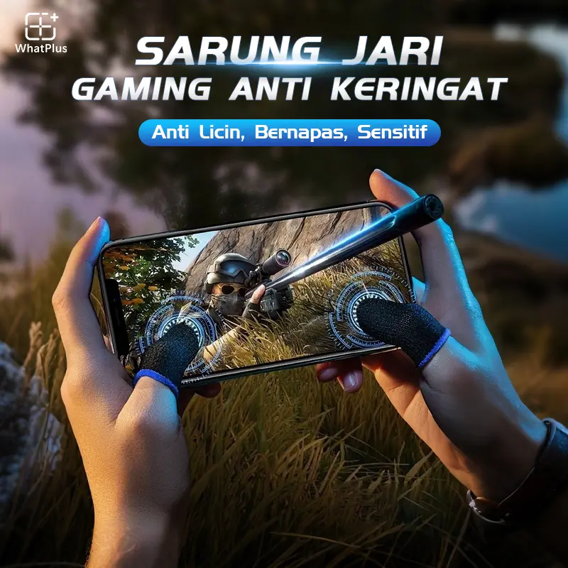 WhatPlus Sarung Jari Gaming Anti Keringat Anti Licin Sensitif Sarung Tangan Game untuk Semua Game Mobile