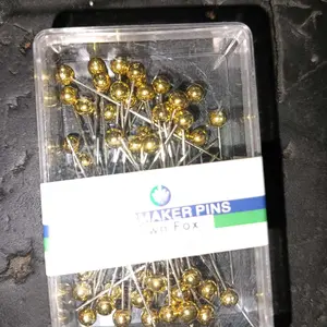 IWD JARUM PENTUL STAINLESS ANTI KARAT HIJAB PIN PENTOL DRESSMAKER Kotak Panjang