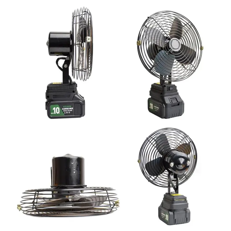 TANZU Quạt không dây 8 Inch Cầm tay Công nghiệp Quạt ngoài trời có Pin với Lực gió mạnh + Điều chỉnh hai tốc độ QuạT Fan quạt tích điện cỡ lớn siêu mạnh 6
