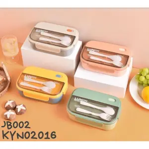 JBOX JB002 Lunch Box Kotak Makan 1000ML 2 Sekat Free Sendok Garpu