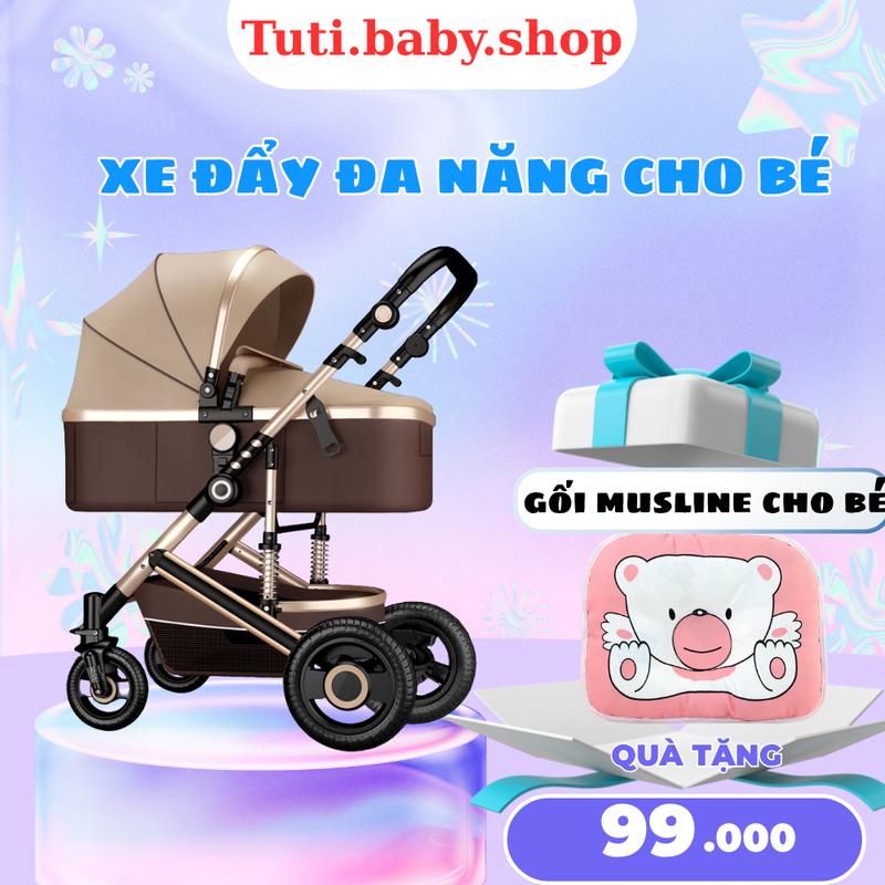Xe đẩy cho bé sơ sinh, xe nôi hai chiều ba tư thế cao cấp cho bé với 3 chế độ gập gọn ( tương tự chilux V1.6)