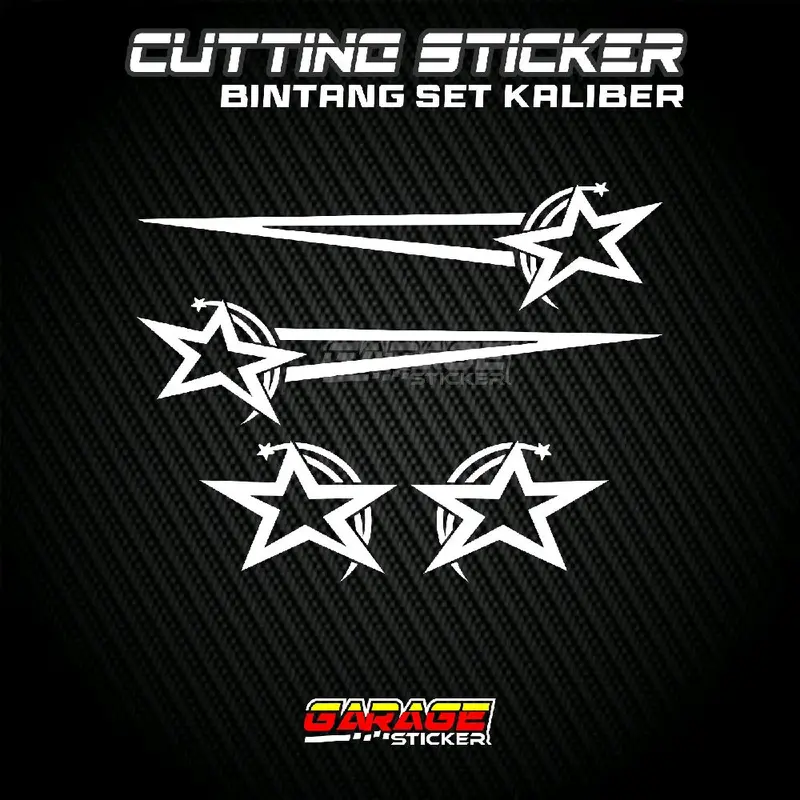 Stiker bintang isi 4 cutting sticker set universal all motor promo 1