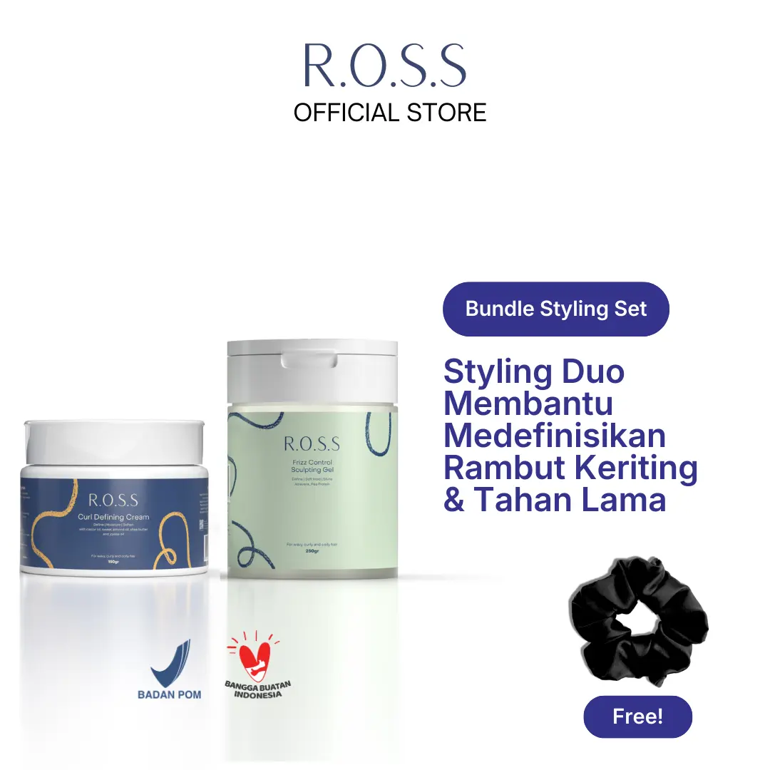 R.O.S.S Bundle Styling Set Curl Defining Cream&Frizz Control Sculpting Gel
