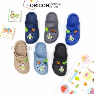 Sandal Baim Anak Laki-Laki Jibbits Toy Story Tali Belakang Clog Cross Bahan Rubber Kekinian