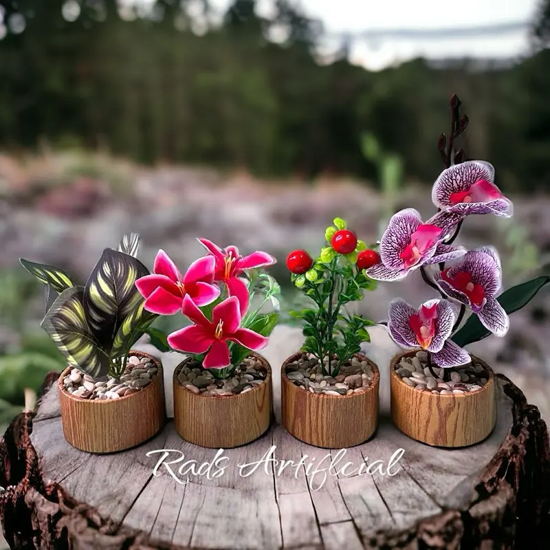 Paket Bunga 4pcs sesuai foto artificial vas aesthetic