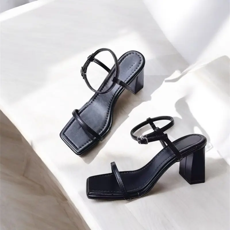 Dép quai hậu cao gót cao 7cm đế dày dặn chắc chắn - Giày cao gót nữ
