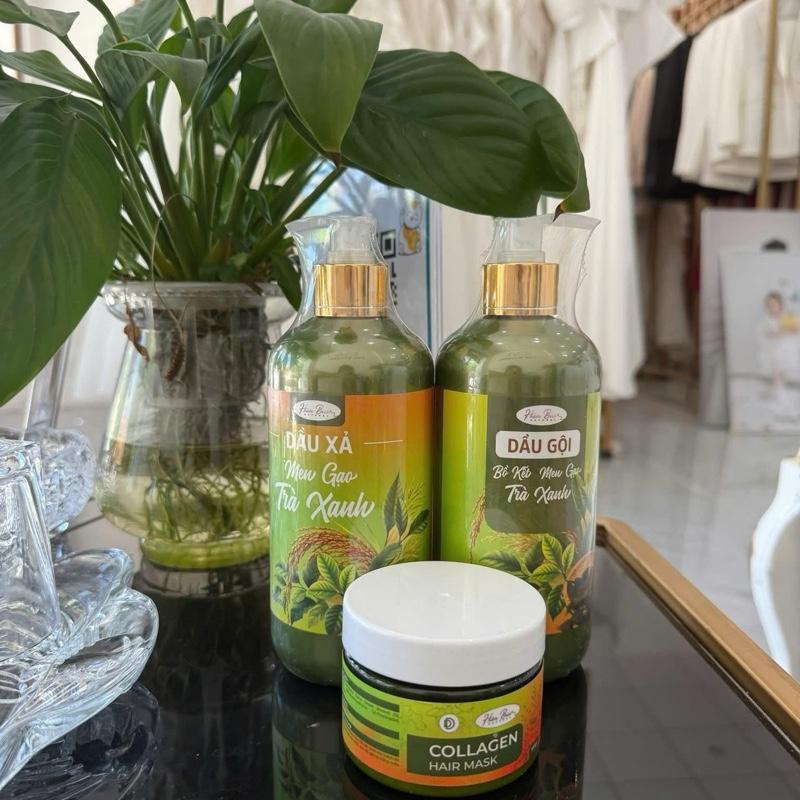  DẦU GỘI BỒ KẾT MEN GẠO TRÀ XANH HIỀN BÙI 
