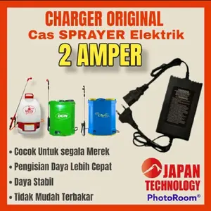 charger Sprayer elektrik/Ces tengki /Charger original 2 amper