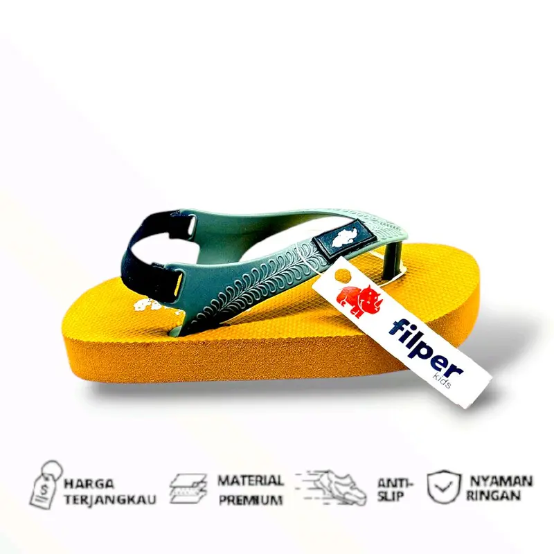 sandal anak flipper tali belakang,sandal anak japit flipper laki-laki / perempuan ( UNISEX ),mocca series 4