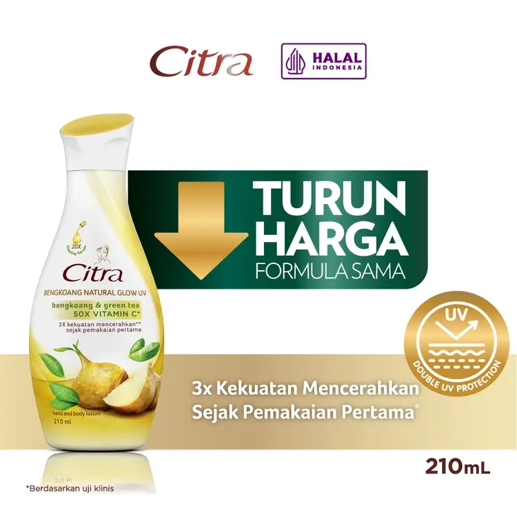 Citra Natural Glow UV Hand & Body Lotion 210ml