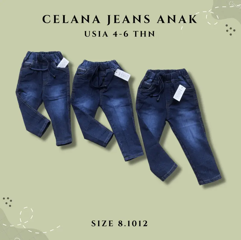 Celana Jeans Denim Stretch Panjang Anak Laki-Laki 1-9 Tahun Berkualitas dengan Model Pensil - Fashion, Denim 2