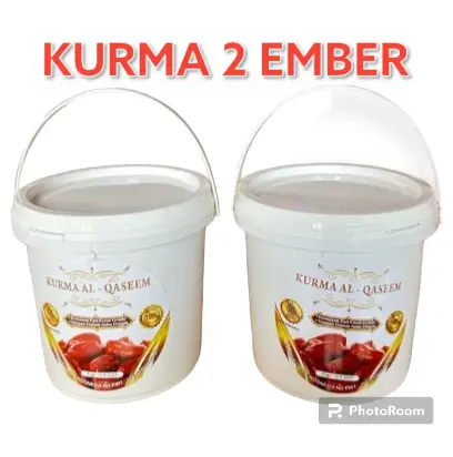 Cemilan Kurma Ember AL Qaseem/Qaasim/EL Qaseem 500 gr - Paket Murah 2 Pcs - Food