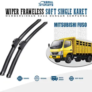 Wiper Mobil Truk Mitsubishi Engkel Fuso 1 Set Kiri dan Kanan Tanpa Rangka Besi Sapuan Kaca Mobil Model Frameless