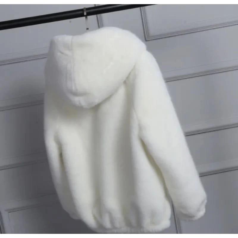 Product Introduction of switer Jaket Bulu  serpa dewasa Winter Hodie Bolak Balik Pria/Wanita Outer Blazer Korea Casual Tebal Keren Zipper Panjang Outdoor Nyaman Distro Fleece Custom Formal Parka Semi mantel atasan jaket cewe bulu lembut bulu import musim gugur gadis 6