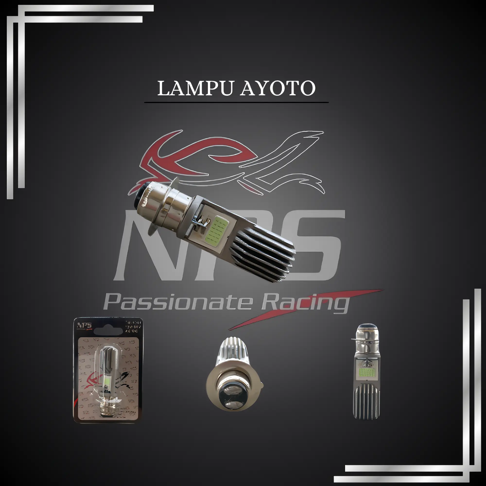 LAMPU LED DEPAN AYOTO TM-1001 AC/DC 12W 80V UNIVERSAL MATIC DAN BEBEK lampu  depan kedip beat deluxe