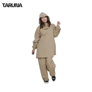 Jas Hujan Model Hoodie Pria Wanita Bahan PVC 100% Original Premium